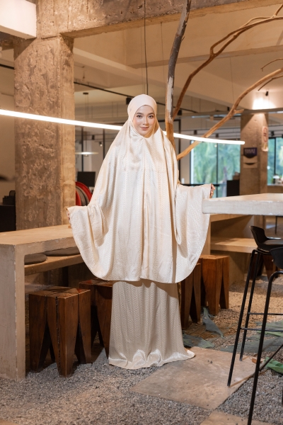 Telekung Aluna Buttercream